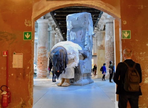 Yin Xiuzhen on view in "May You Live In Interesting Times" at the 2019 Venice Biennale